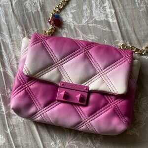 Betsey Johnson Pink Ombre Quilted Crossbody Bag party y2k
